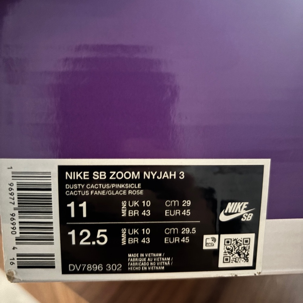 Nike Zoom Nyjah 3 SB Dusty Cactus Mens Shoe no lid - Picture 10 of 10